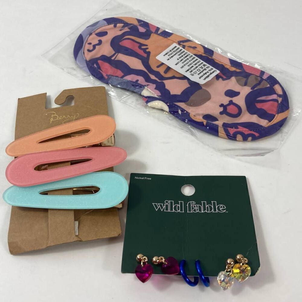 Glam Bundle of 3 - Hair, Eye Mask, Earrings